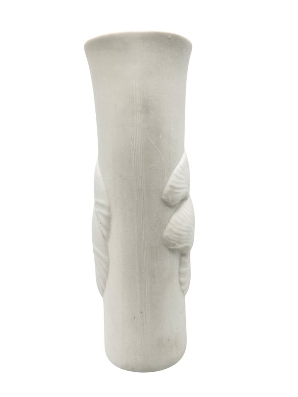 Matte White Nautilus Shell Rosenthal Style Vase Coastal Beach Nautical 8.5" H - Picture 2 of 8
